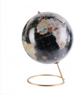 Globe Terrestre décoratif 21,5 x 29 cm, pied en métal