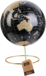 Globe Terrestre décoratif 21,5 x 29 cm, pied en métal