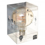 Ampoule LED Globe ambrée, filament torsadé, 2W, D 10 cm
