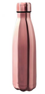  Bouteille isotherme Inox rose à double paroi, 500 ml, Gourde en acier inoxydable - Garde Froid 8h ou Chaud 12h - Sans BPA