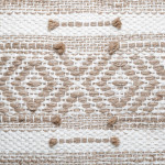 Coussin en coton & jute naturel, beige 45x45 cm