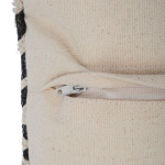Coussin Delhi coton, beige & noir 40x40 cm