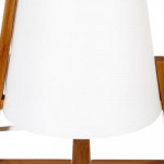 Lampe bambou et abat-jour blanc,  H 31 cm -1