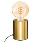 Lampe métal tube doré H 10 cm