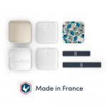 Monbento Square bleu Wax - Bento carré - Made in France