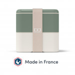 Monbento Square vert Natural - Bento carré - Made in France