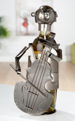 Porte-bouteille vin décoratif – Violoncelle- Sculpture en métal - Idée cadeau