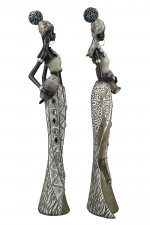 Statue africaine Lady Burundi, H 39 cm