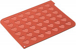 Tapis silicone pour 48 macarons en forme de cœur, 30 x 40 cm, Silikomart