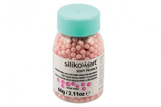 Perles de sucres roses, 60g, Décoration gâteaux - Silikomart