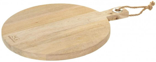 Planche à découper ronde en manguier, diam 36 cm