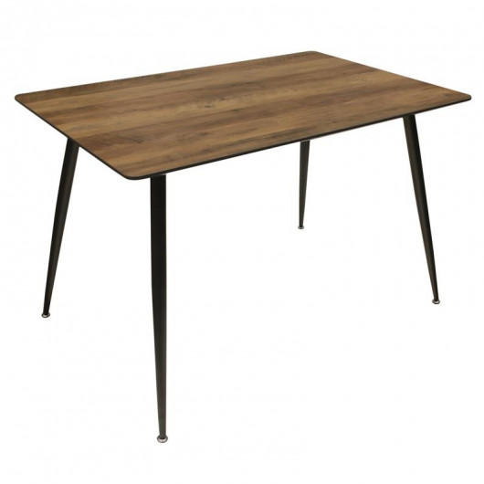 Table à manger Design,  115 x 75 x 75, décor bois et métal