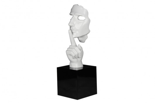 Statue visage blanc shut 