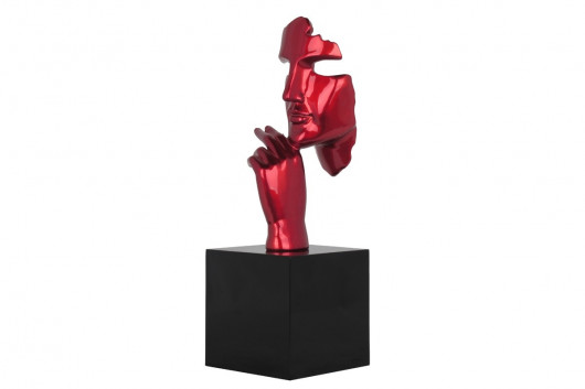 Statue visage rouge