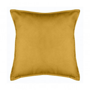 Coussin Lilou, déhoussable, jaune moutarde 55x55 cm