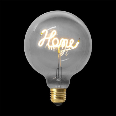 Ampoule décorative HOME, Grise ronde 4W, G125 E27