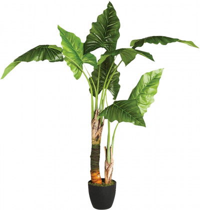 Bananier artificiel en pot, H 120 cm