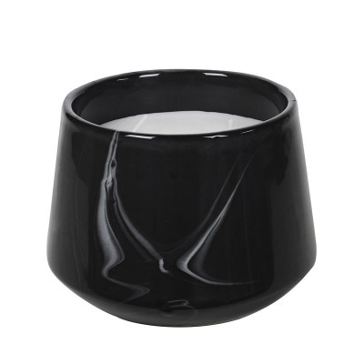 Bougie parfumée, Vase marbré, H 10,5 cm