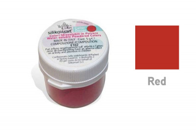 Colorant poudre hydrosoluble Rouge 5 g -Silikomart