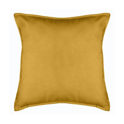 Coussin Lilou, déhoussable, jaune moutarde 55x55 cm