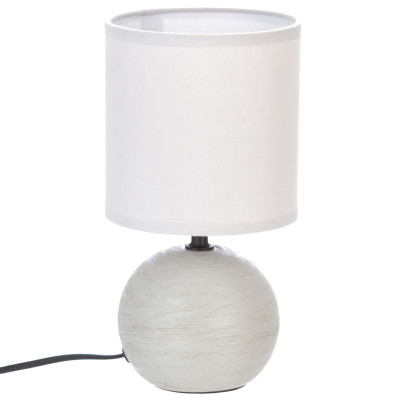 Lampe boule, gris clair, céramique H25 cm