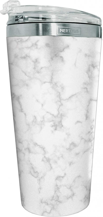 Mug isotherme marbre blanc 500ml