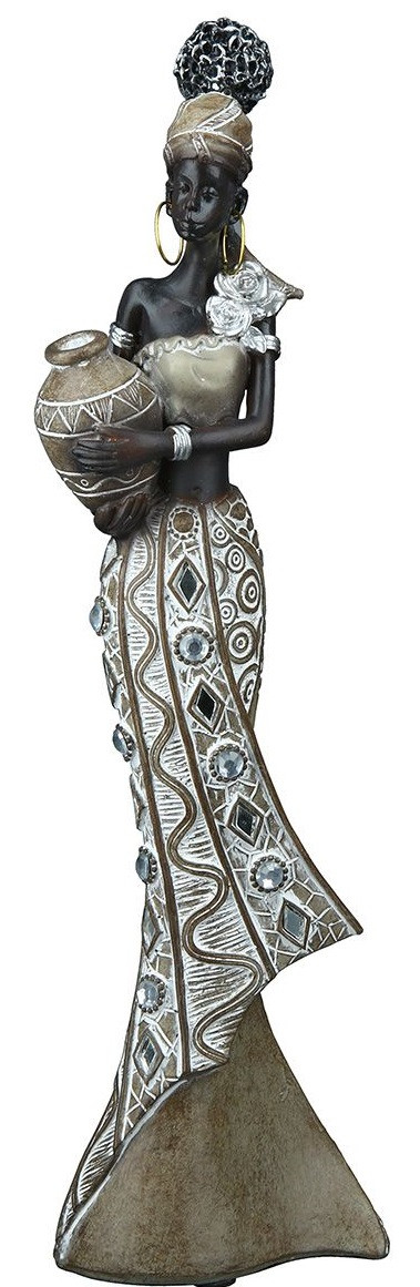 Statue africaine Lady Burundi, H 29 cm