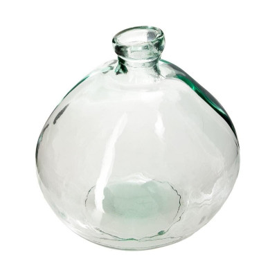 Vase "Dame Jeanne", verre recyclé, transparent D33 cm